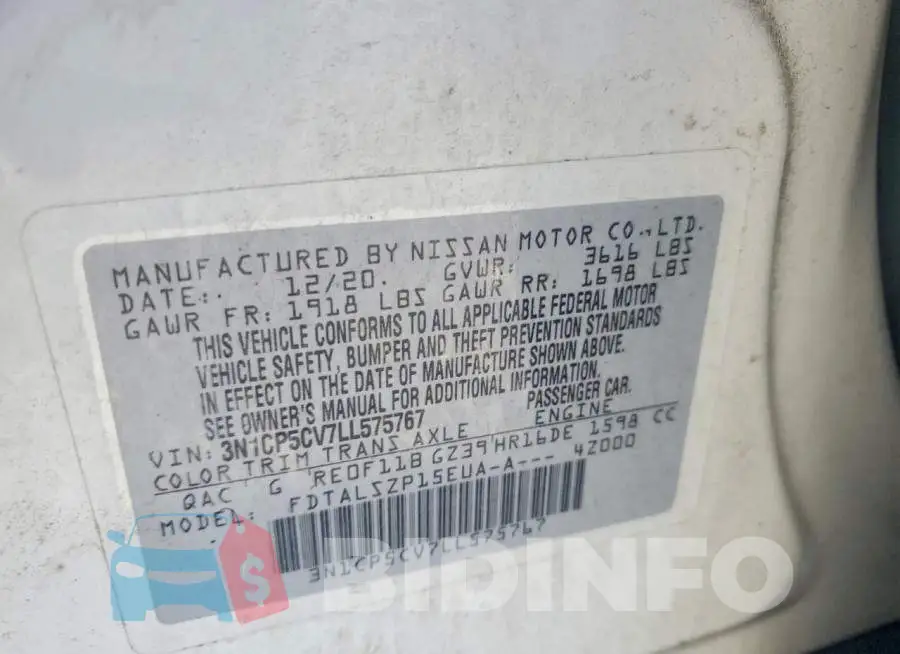 3N1CP5CV7LL575767 Photo# 12