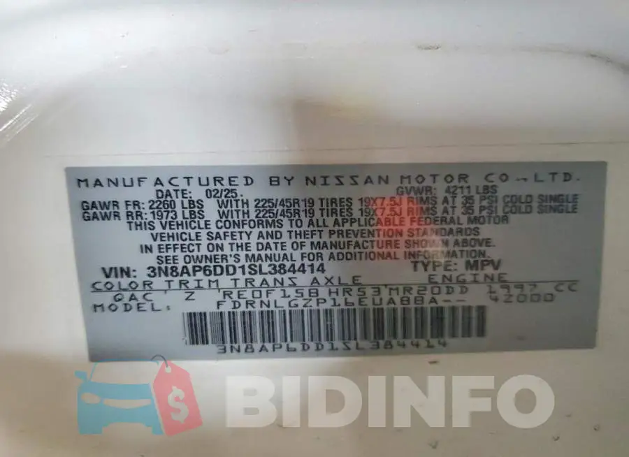 3N8AP6DD1SL384414 Photo# 12