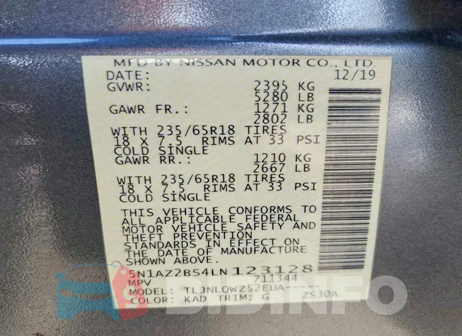5N1AZ2BS4LN123128 Photo# 13