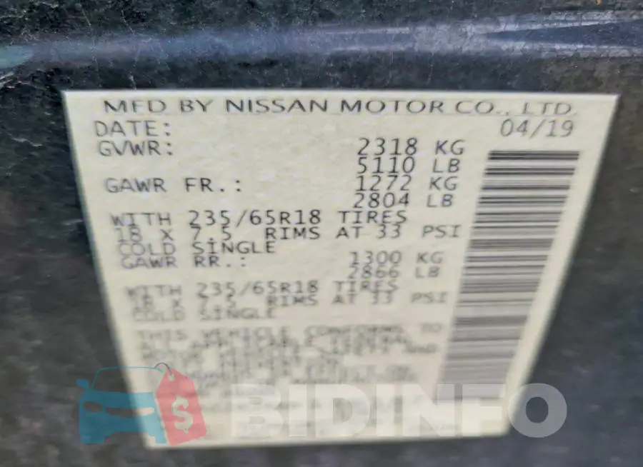 5N1AZ2MJ4KN136187 Photo# 13