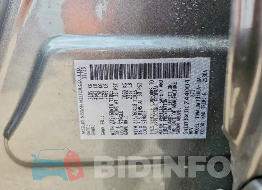 5N1BT3BA3TC744004 Photo# 14