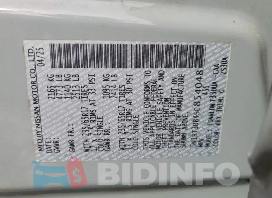 5N1BT3BB4SC854048 Photo# 14