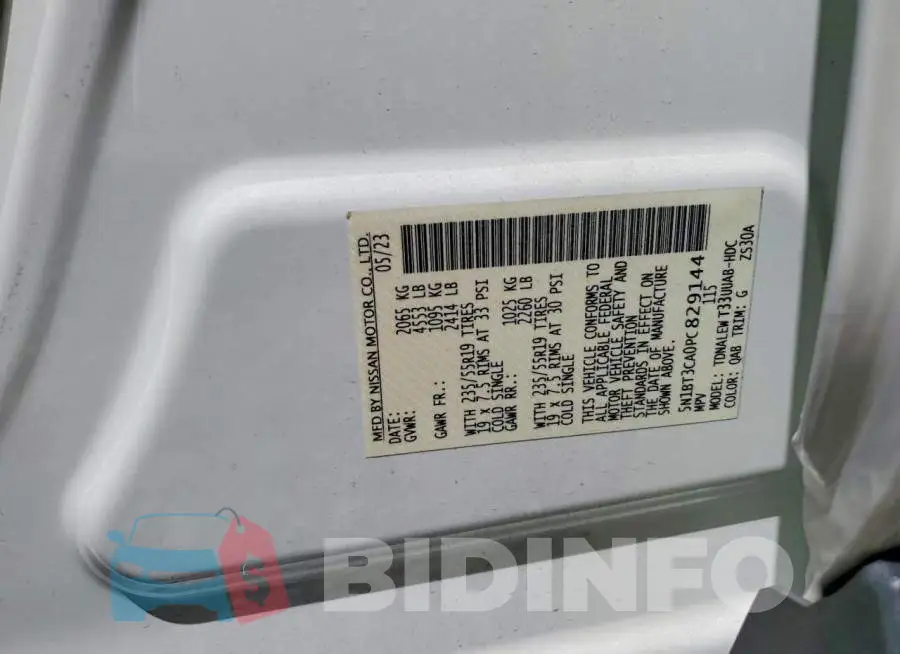 5N1BT3CA0PC829144 Photo# 13