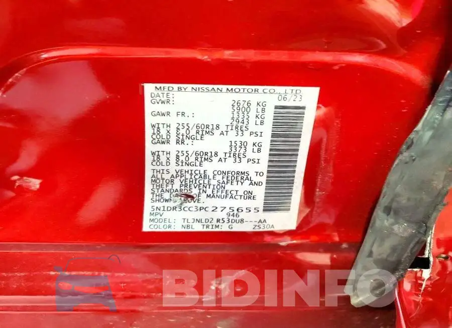 5N1DR3CC3PC275655 Photo# 13