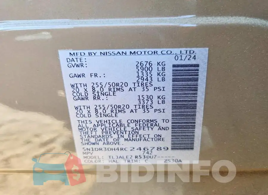 5N1DR3DH4RC246789 Photo# 13