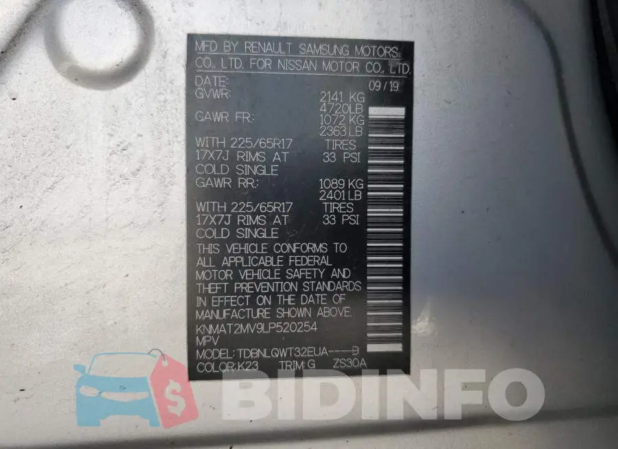 KNMAT2MV9LP520254 Photo# 13