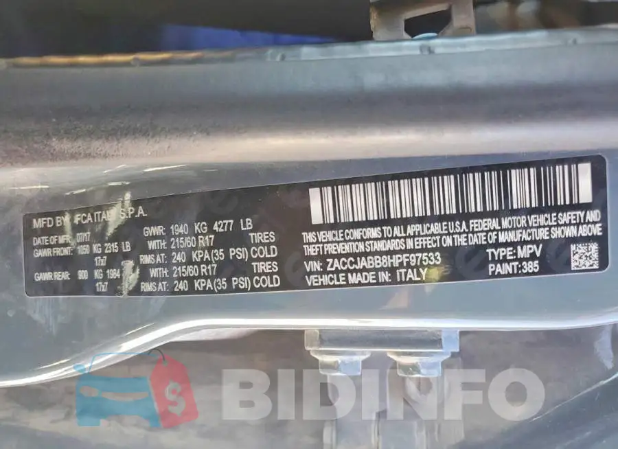ZACCJABB8HPF97533 Photo# 12