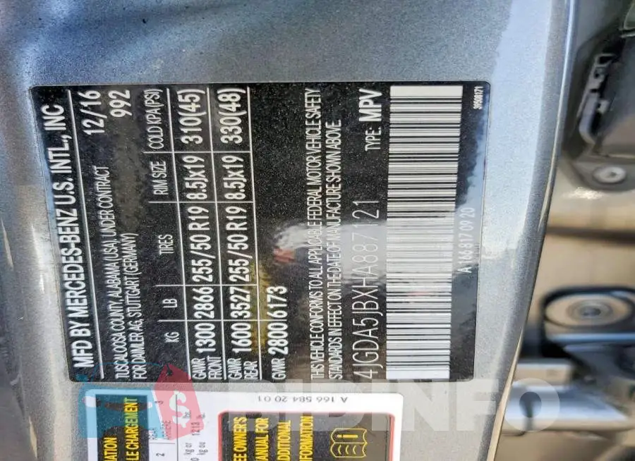 4JGDA5JBXHA887121 Photo# 14