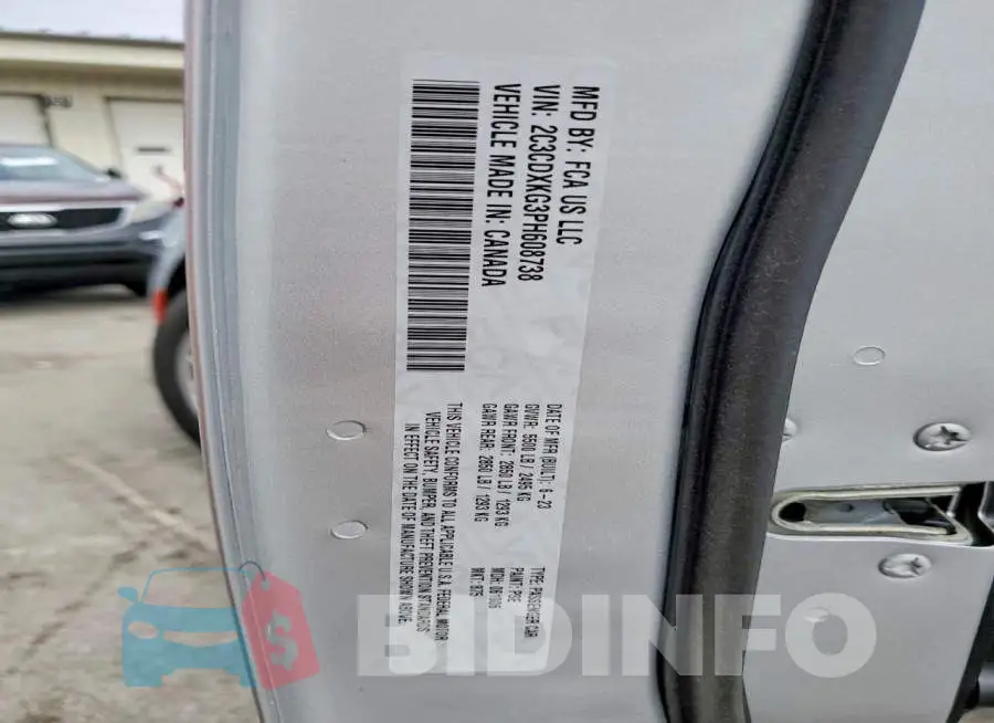 2C3CDXKG3PH608738 Photo# 13