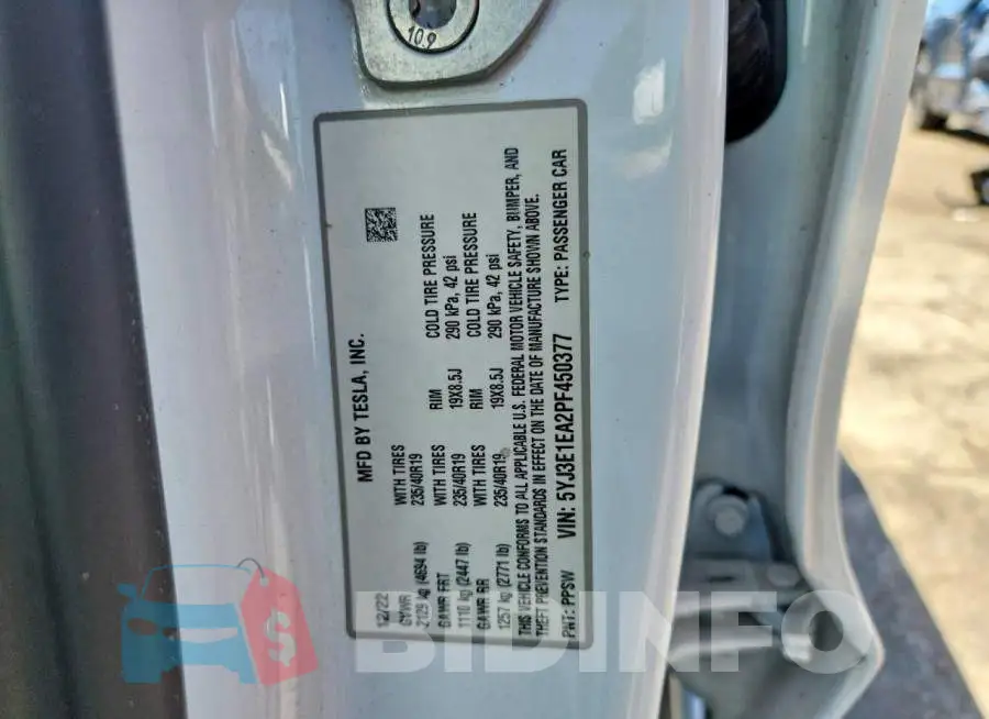5YJ3E1EA2PF450377 Photo# 12