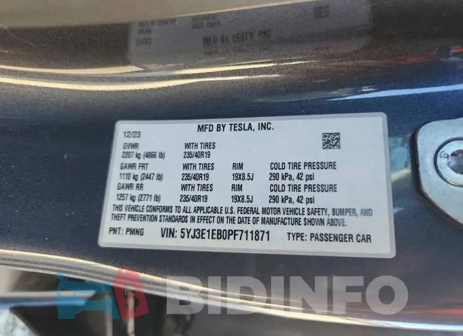 5YJ3E1EB0PF711871 Photo# 13