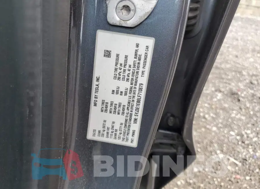 5YJ3E1EB8LF710879 Photo# 12
