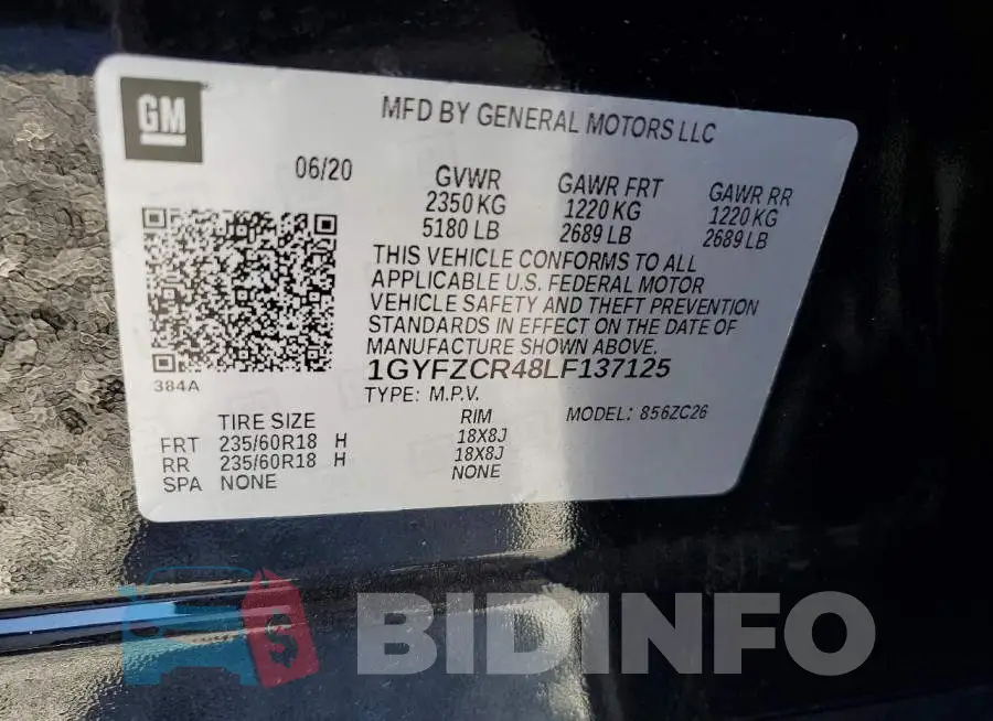 1GYFZCR48LF137125 Photo# 14