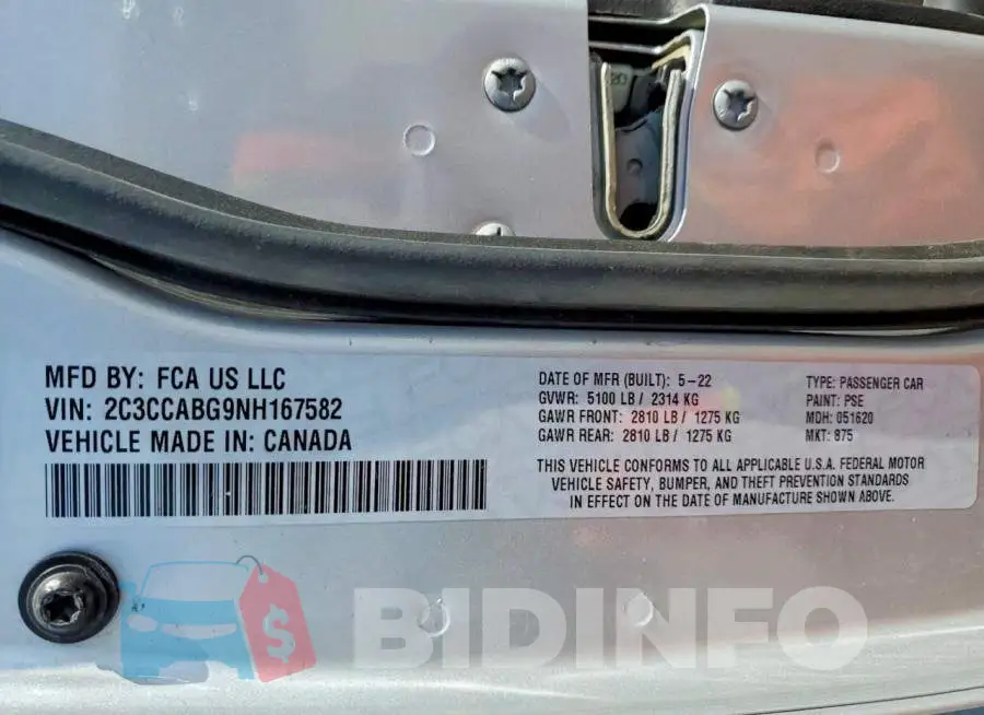 2C3CCABG9NH167582 Photo# 13