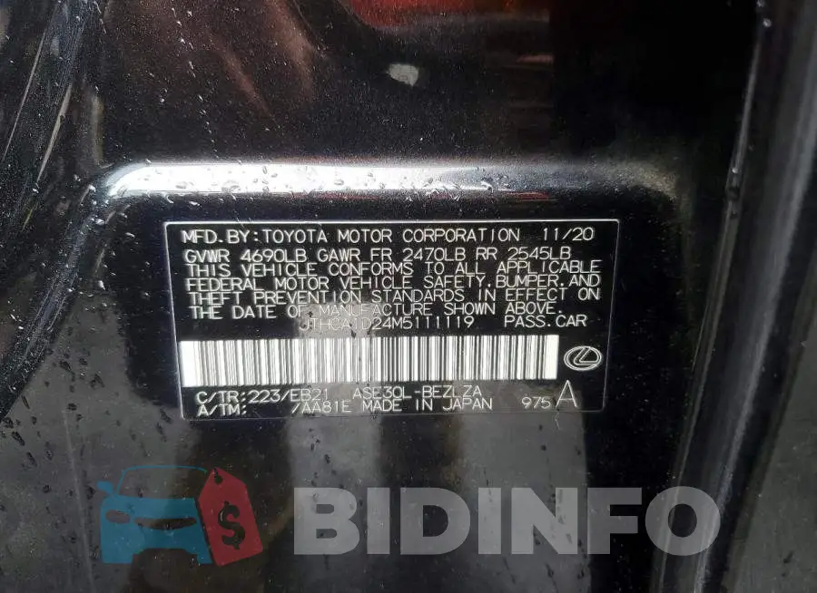 JTHCA1D24M5111119 Photo# 12