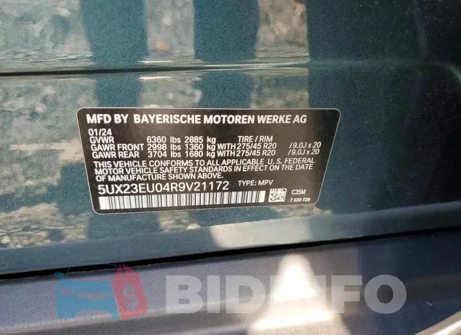 5UX23EU04R9V21172 Photo# 14