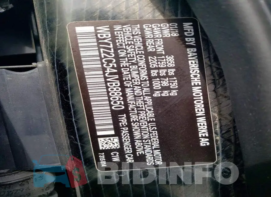 WBY7Z2C54JVB88650 Photo# 12
