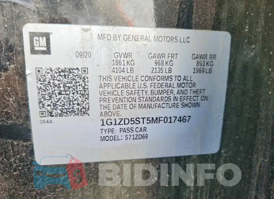 1G1ZD5ST5MF017467 Photo# 12