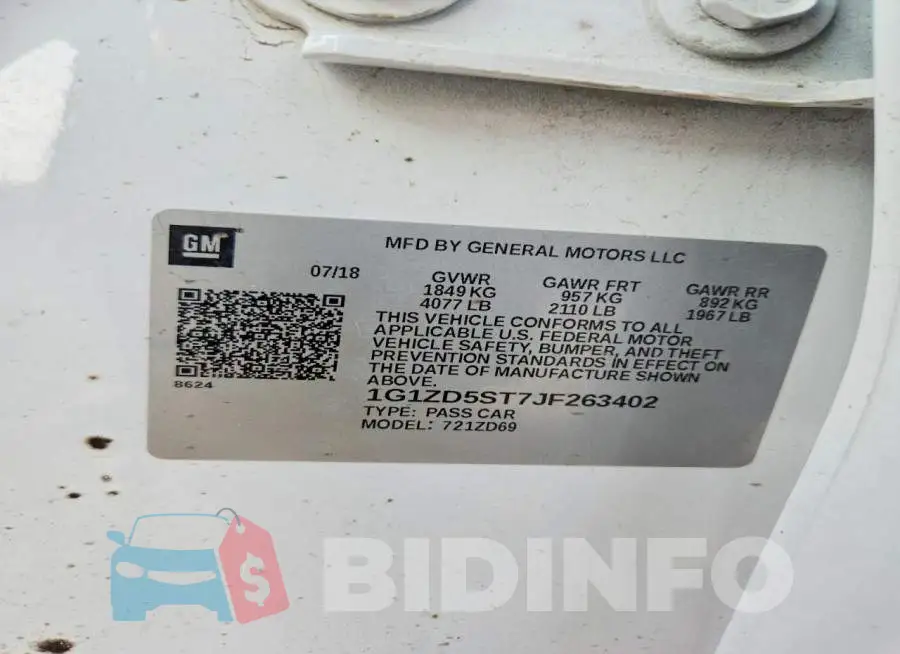 1G1ZD5ST7JF263402 Photo# 12