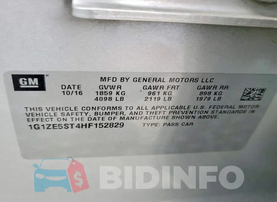 1G1ZE5ST4HF152829 Photo# 12