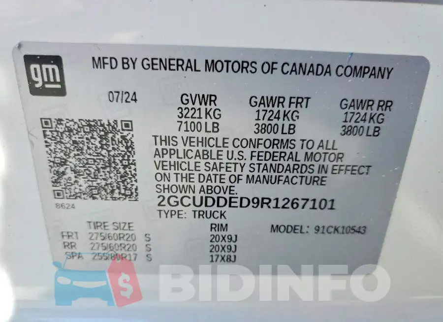 2GCUDDED9R1267101 Photo# 12