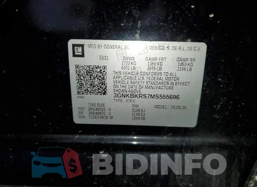 3GNKBKRS7MS555696 Photo# 13