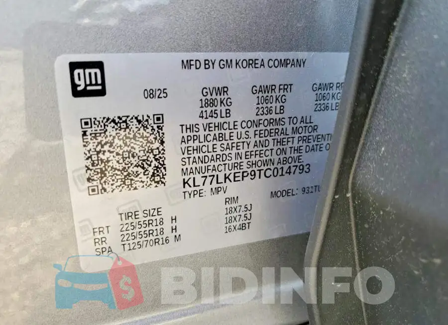 KL77LKEP9TC014793 Photo# 13
