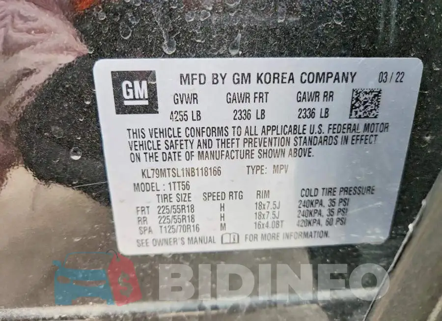KL79MTSL1NB118166 Photo# 13