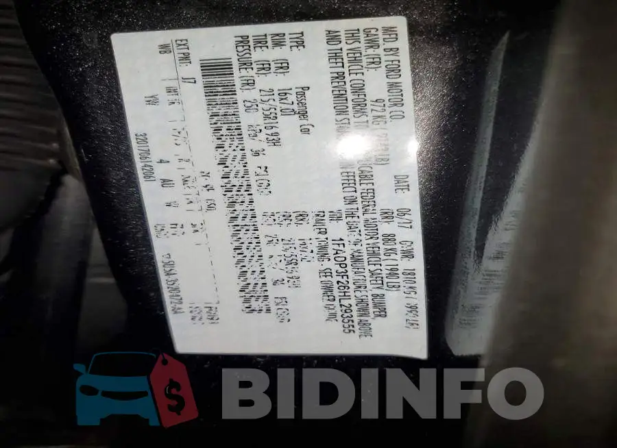 1FADP3F26HL293555 Photo# 12