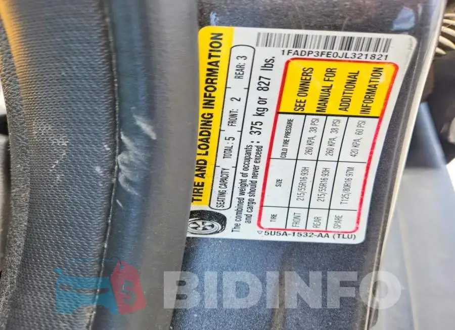 1FADP3FE0JL321821 Photo# 12