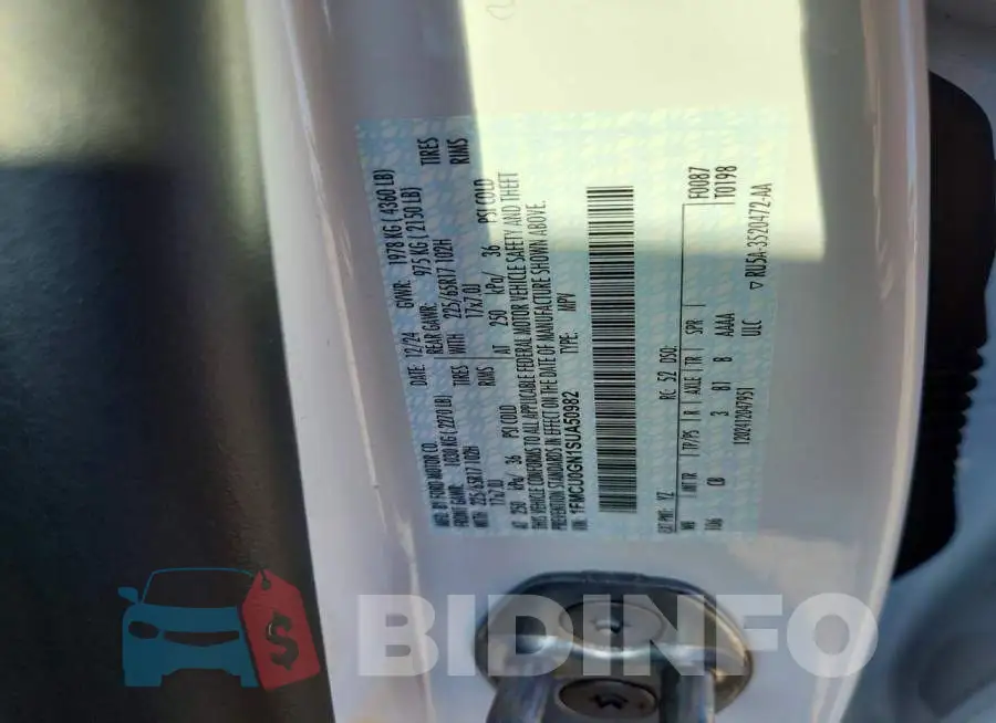 1FMCU0GN1SUA50982 Photo# 12