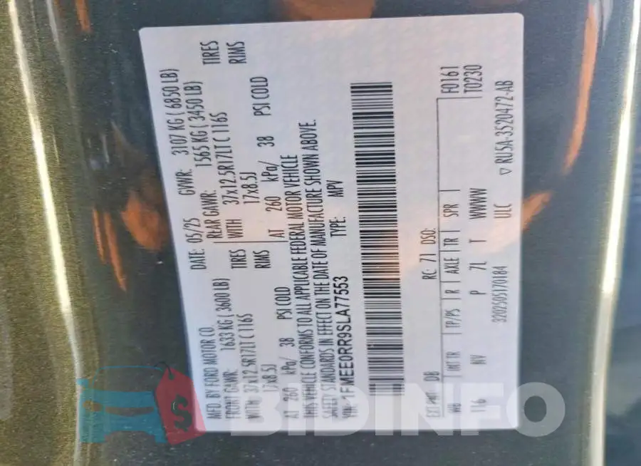1FMEE0RR9SLA77553 Photo# 14