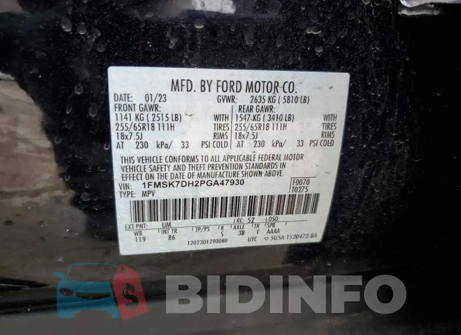 1FMSK7DH2PGA47930 Photo# 13