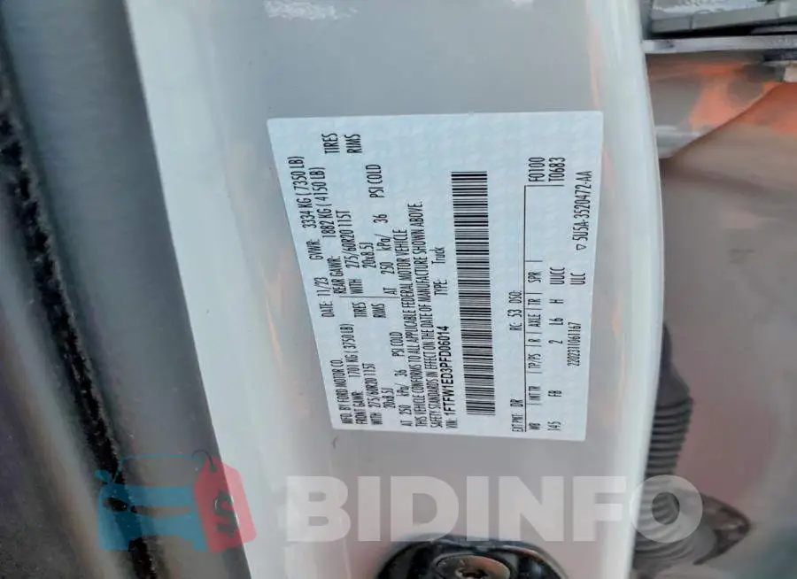 1FTFW1ED3PFD06014 Photo# 12