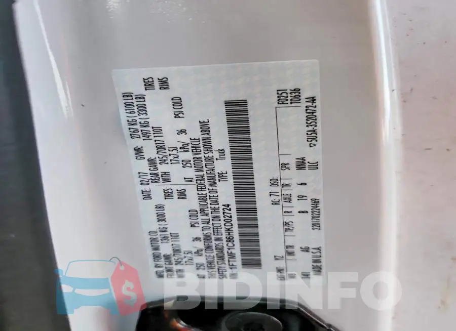 1FTMF1C86HKD02724 Photo# 12