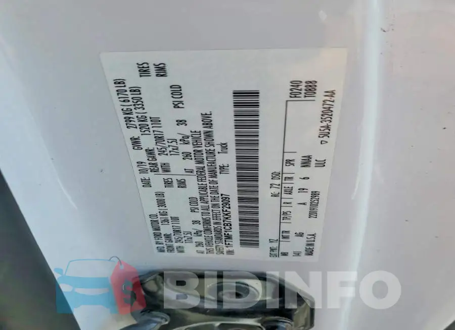 1FTMF1CB7KKF29097 Photo# 12