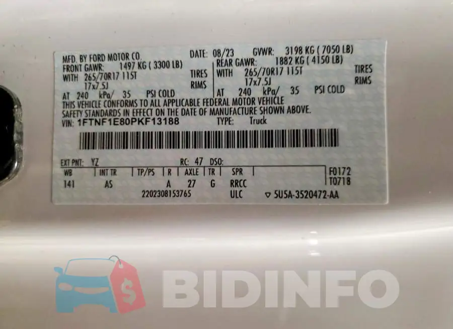 1FTNF1E80PKF13188 Photo# 12