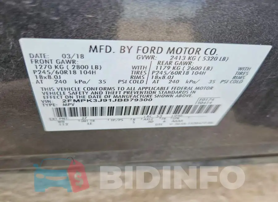2FMPK3J91JBB79300 Photo# 13