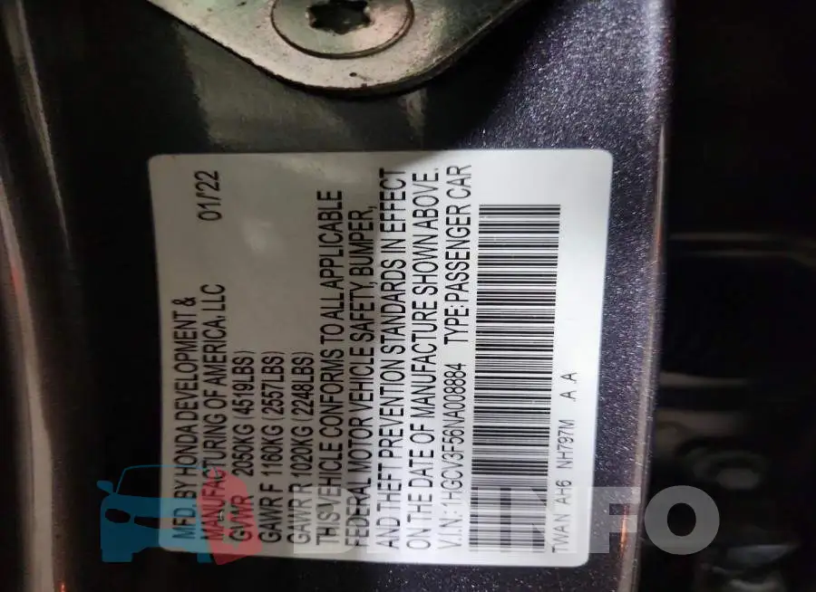 1HGCV3F56NA008884 Photo# 13