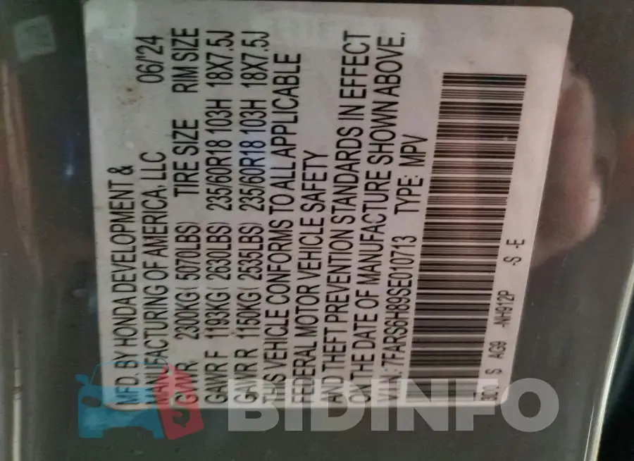 7FARS6H89SE010713 Photo# 12