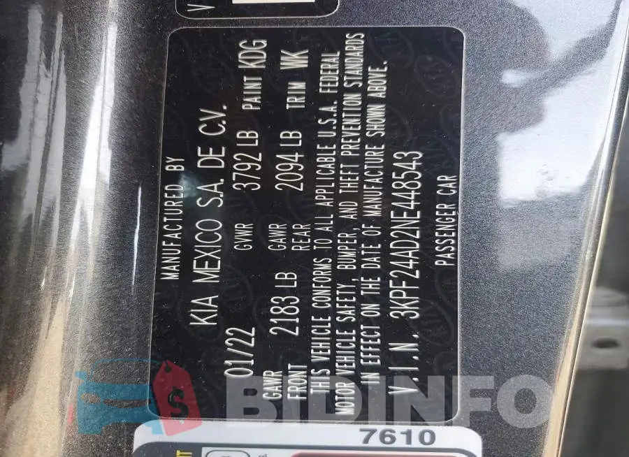 3KPF24AD2NE448543 Photo# 12