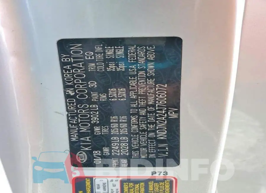 KNDJN2A24J7606072 Photo# 14