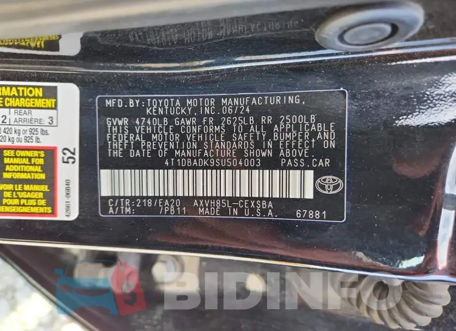 4T1DBADK9SU504003 Photo# 12