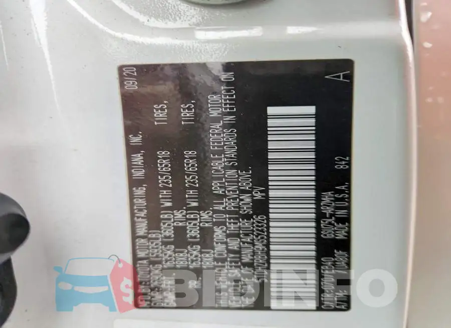 5TDHZRBH9MS523326 Photo# 14