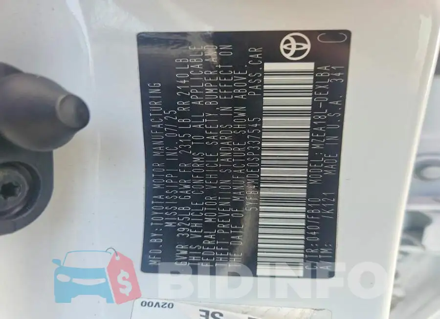 5YFB4MDE0SP337545 Photo# 12