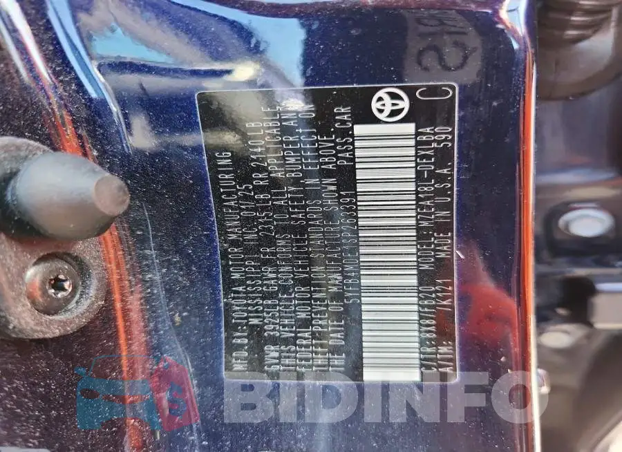 5YFB4MDE1SP263391 Photo# 12