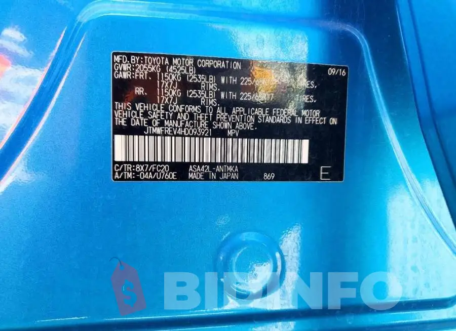 JTMWFREV4HD093921 Photo# 12