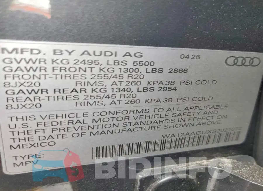 WA12AAGUXS2021072 Photo# 13