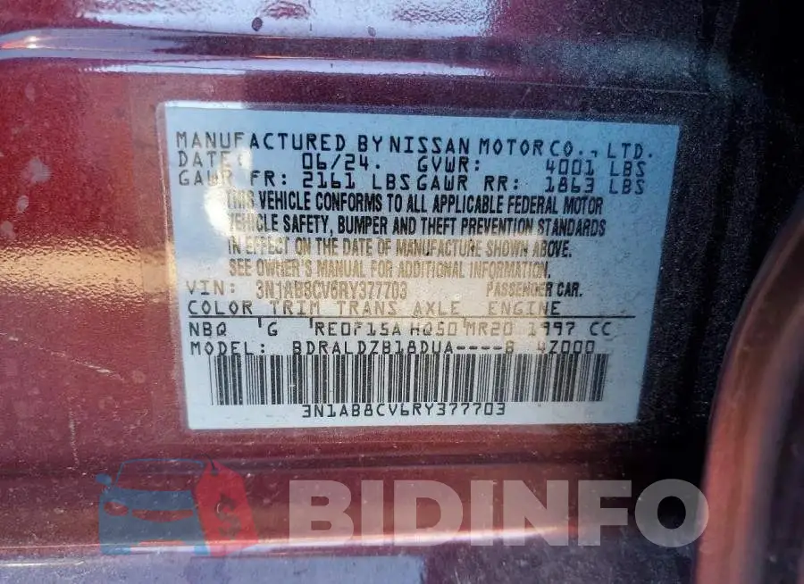 3N1AB8CV6RY377703 Photo# 12