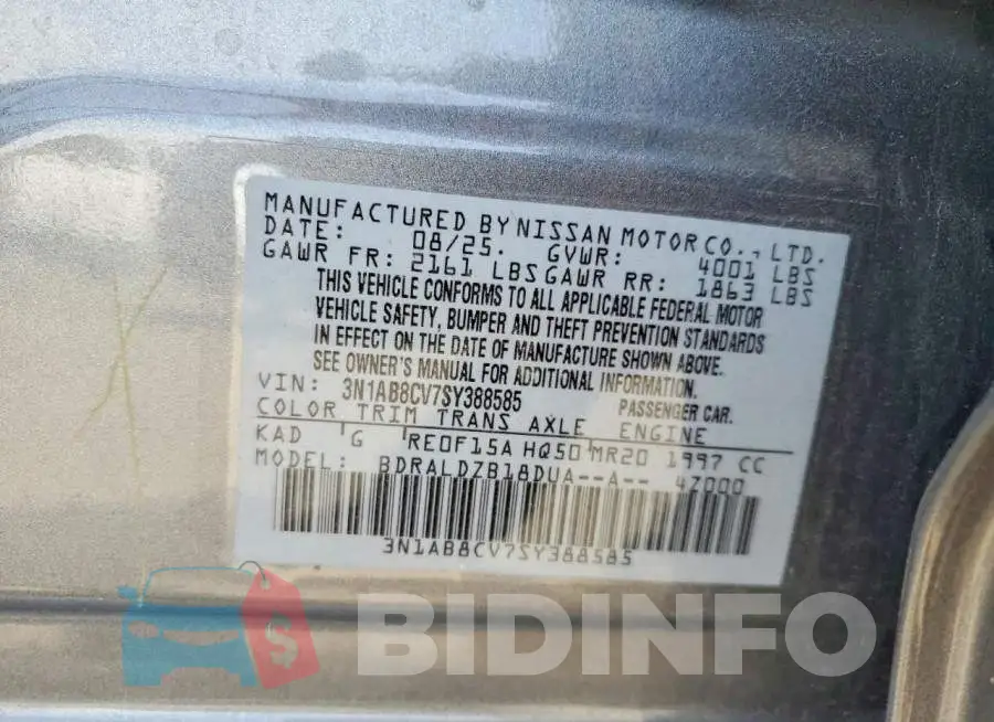 3N1AB8CV7SY388585 Photo# 13